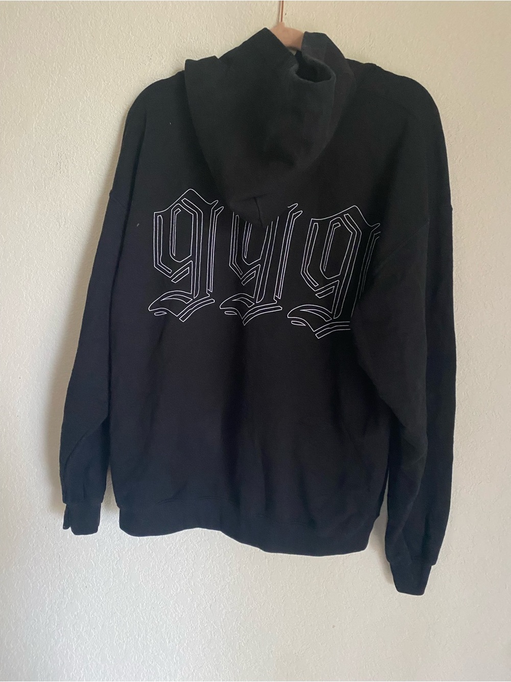The Weeknd XO x Juice WRLD 999 Club Goth Black Graphic Smile Hoodie Sweatshirt - Picture 11 of 14